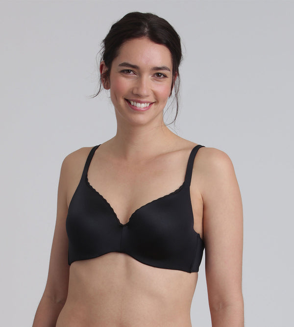 playtex Full cup bra with removable underwires in black 24h Absolute Soft
