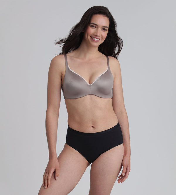 Playtex Full Cup Bra With Removable Underwires In Mink 24h Soft Absolute