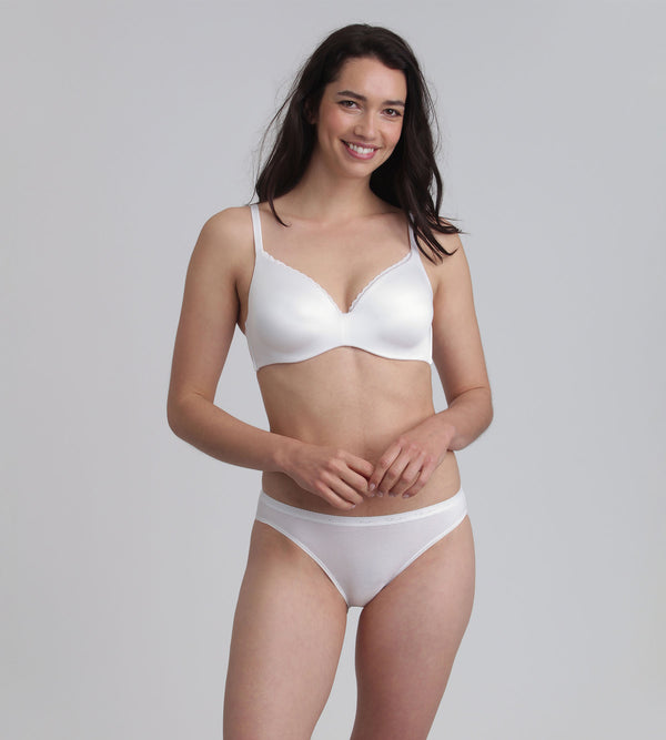 Playtex Full Cup Bra With Removable Underwires In White 24h Absolute Soft