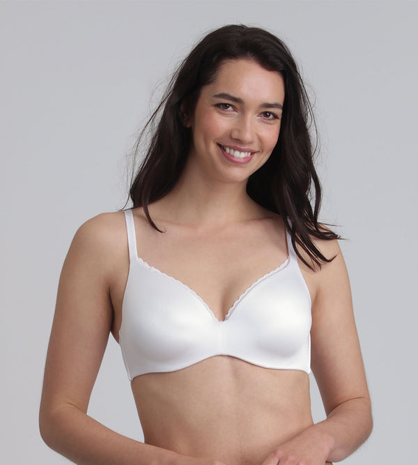 playtex Full cup bra with removable underwires in white 24h Absolute Soft