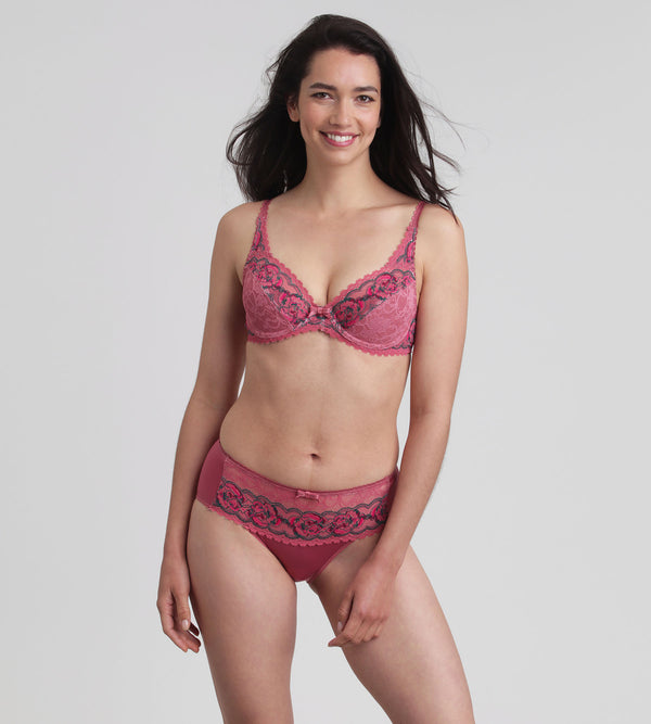 Playtex Midi Knicker In Delicate Rose Flower Elegance Recycled