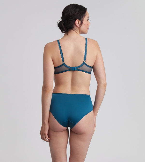 Playtex Midi Knicker In Green Velvet Flower Elegance Recycled