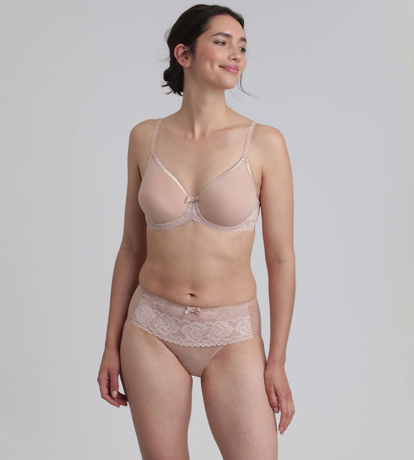 Playtex Midi Knickers In Beige Flower Elegance Recycled