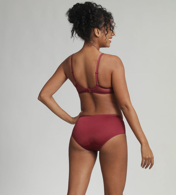 Playtex Midi Knickers In Black Cherry Flower Elegance Recycled