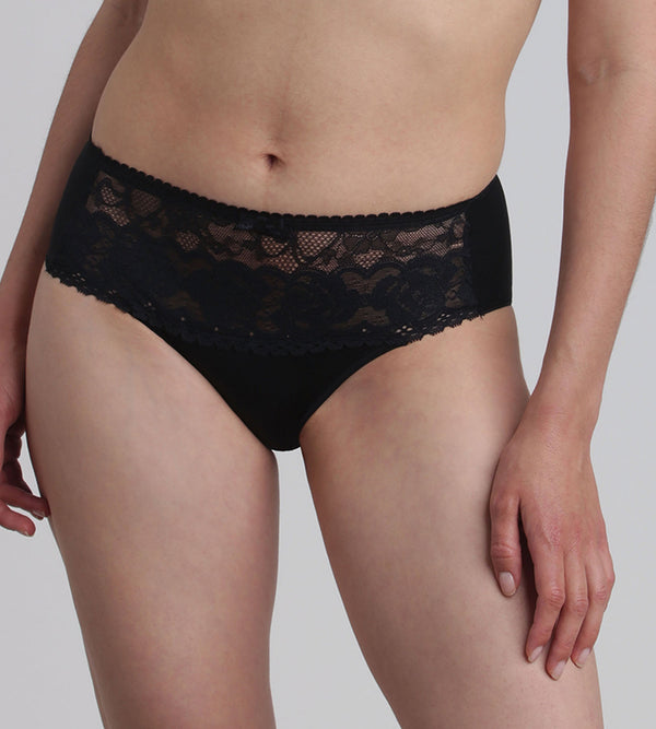 playtex Midi knickers in black Flower Elegance Recycled