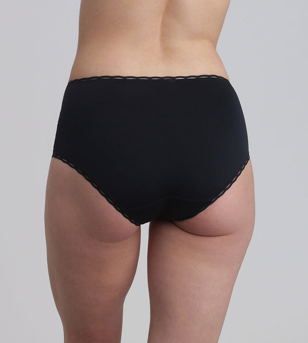 Playtex Midi Knickers In Black Recycled Classic Lace Support