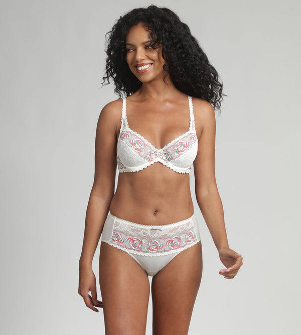 Playtex Midi Knickers In Blossom Ivory Flower Elegance Recycled