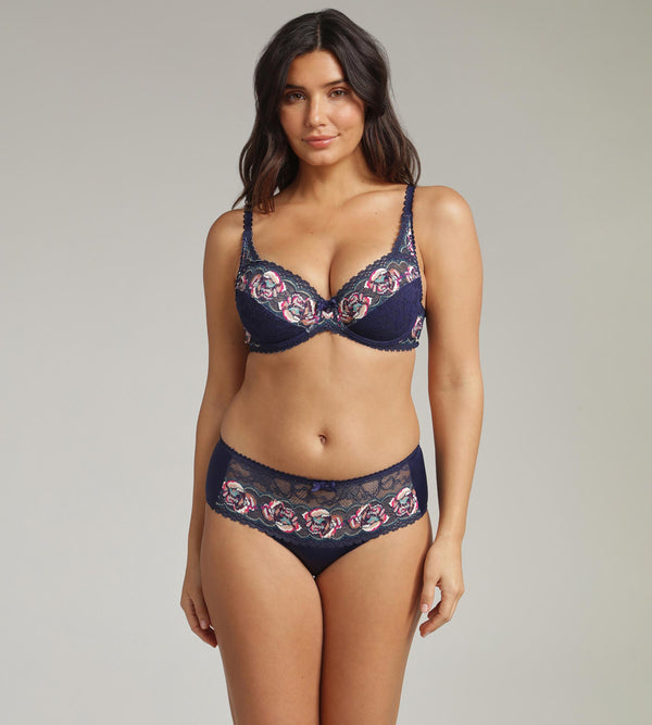 Playtex Midi Knickers In Floral Blue Flower Elegance Recycled