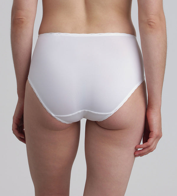 Playtex Midi Knickers In White Recycled Classic Lace Support