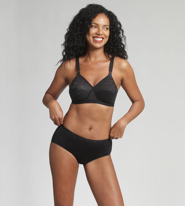 Playtex Non-wired Bra In Black Cross Your Heart 165