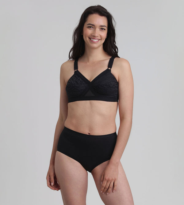 Playtex Non-wired Bra In Black Cross Your Heart 556