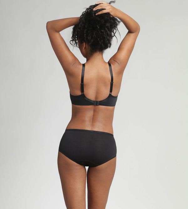 Playtex Non-wired Bra In Black Cross Your Heart Modern Tricot