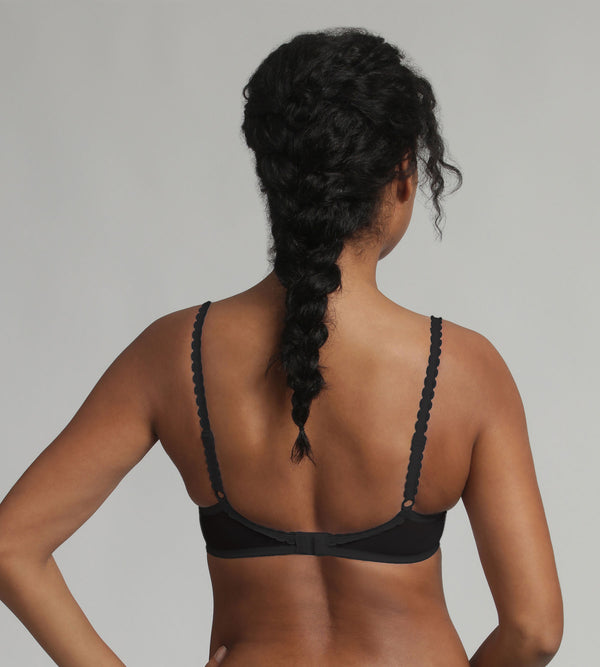 Playtex Non-wired Bra In Black Flower Elegance Recycled