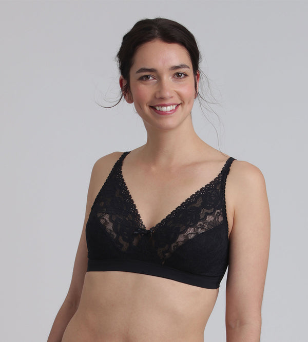 playtex Non-wired bra in black Flower Elegance Recycled