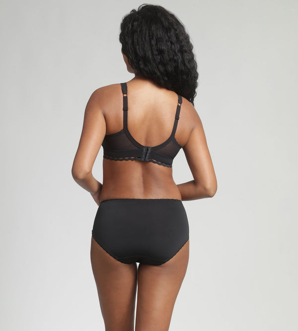 Playtex Non-wired Bra In Black Recycled Classic Lace Support