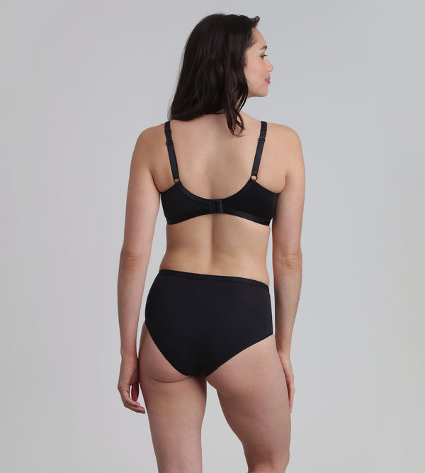 Playtex Non-wired Bra In Black Satiny Micro-Support