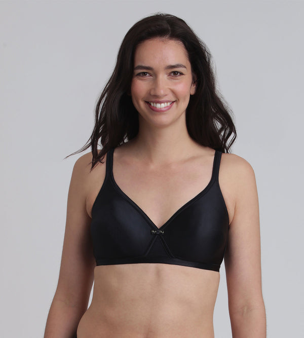 playtex Non-wired bra in black Satiny Micro-Support