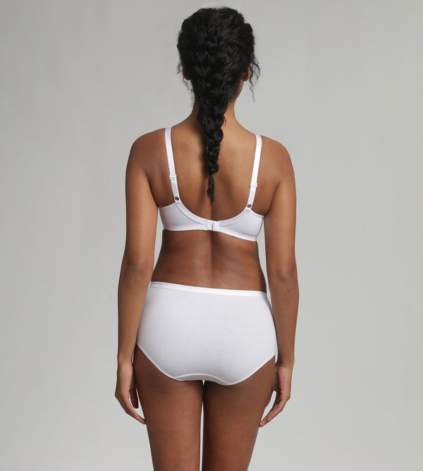 Playtex Non-wired Bra In White Cross Your Heart Modern Tricot