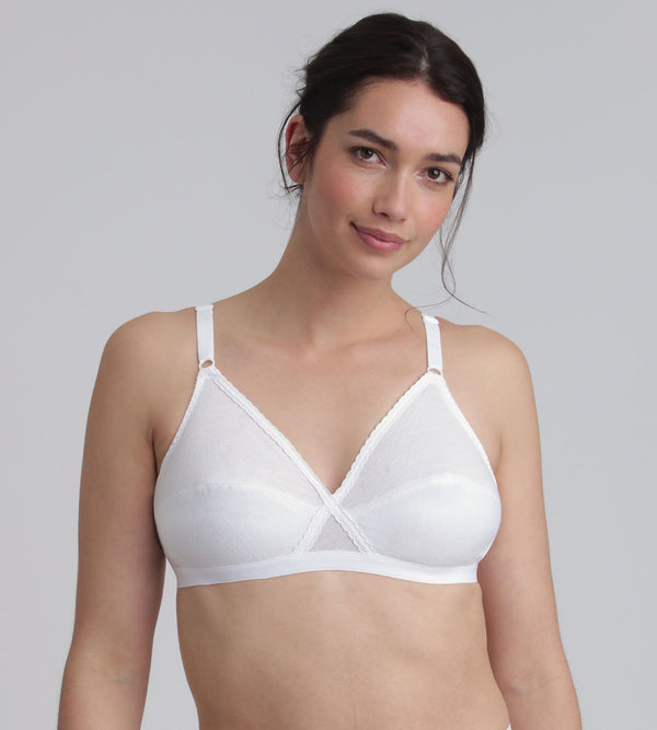 playtex Non-wired bra in white Essential Support Cotton