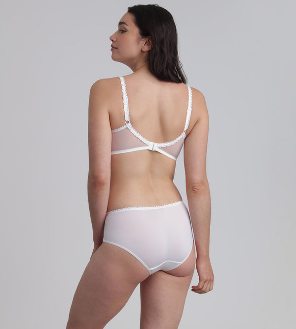 Playtex Non-wired Bra In White Flower Elegance Recycled