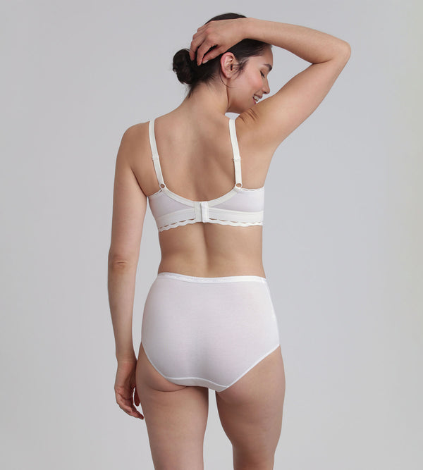 playtex Non-wired Bra In White Recycled Classic Cotton Support