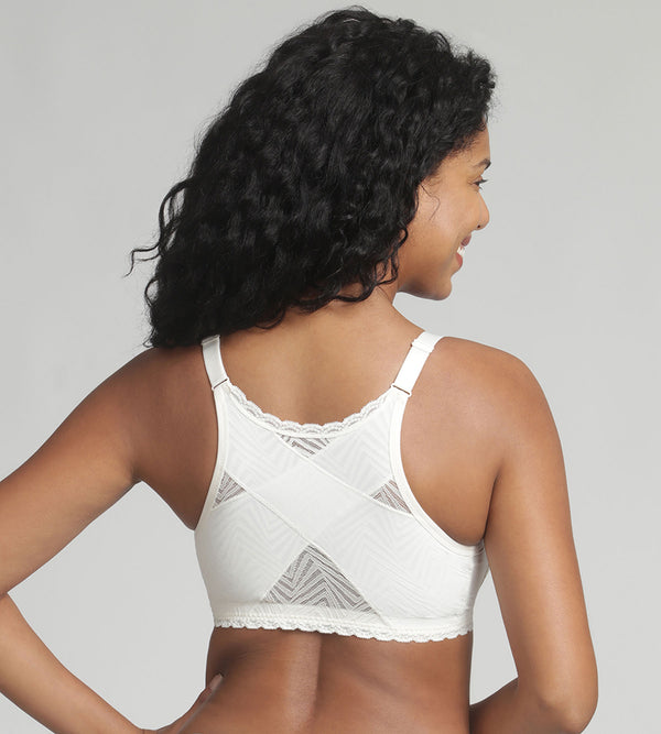 Playtex Non-wired Front Closure Bra In Ivory Ideal Posture