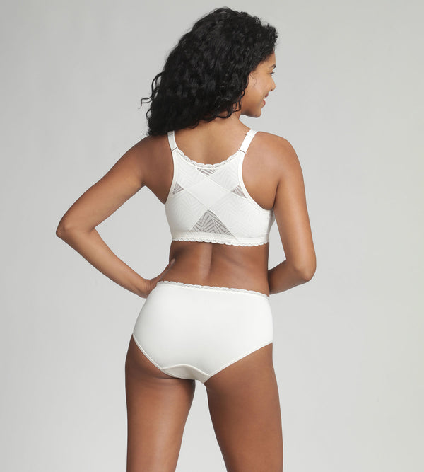 Playtex Non-wired Front Closure Bra In Ivory Ideal Posture
