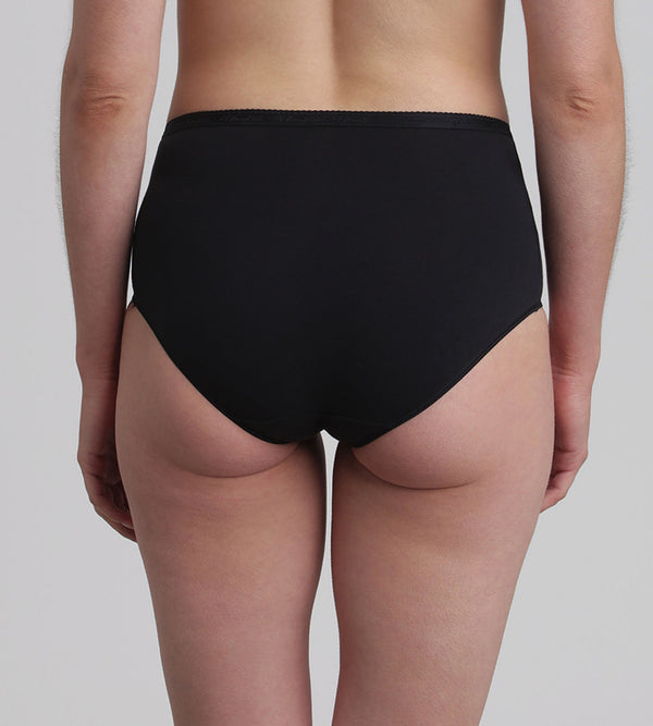 Playtex Pack Of 2 Full Knickers In Black Organic Cotton
