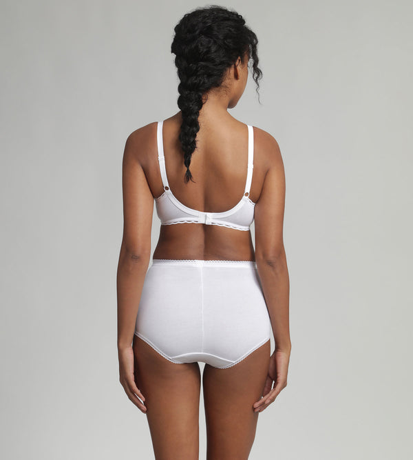 Playtex Pack Of 3 Full Knickers In White Cotton & Lace