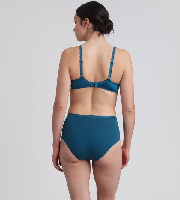 Playtex Pack Of 3 Midi Knickers In Black Cherry Magical Forest And Green Velvet Organic Cotton