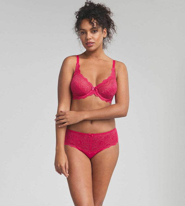 Playtex Midi Knickers In Raspberry Flower Elegance