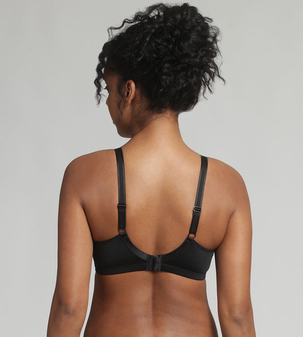 Playtex Non-wired Bra In Black Basic Micro Support