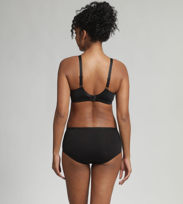 Playtex Non-wired Bra In Black Basic Micro Support