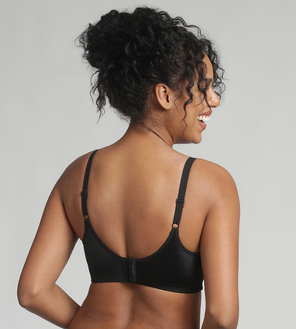 Playtex Non-wired Bra In Black Essential Support