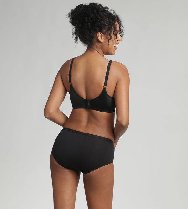 Playtex Non-wired Bra In Black Essential Support