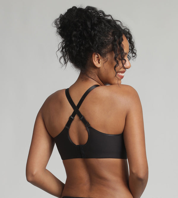 Playtex Non Wired Bra In Black Feel Good Support