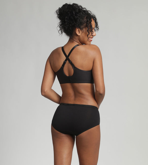 Playtex Non Wired Bra In Black Feel Good Support