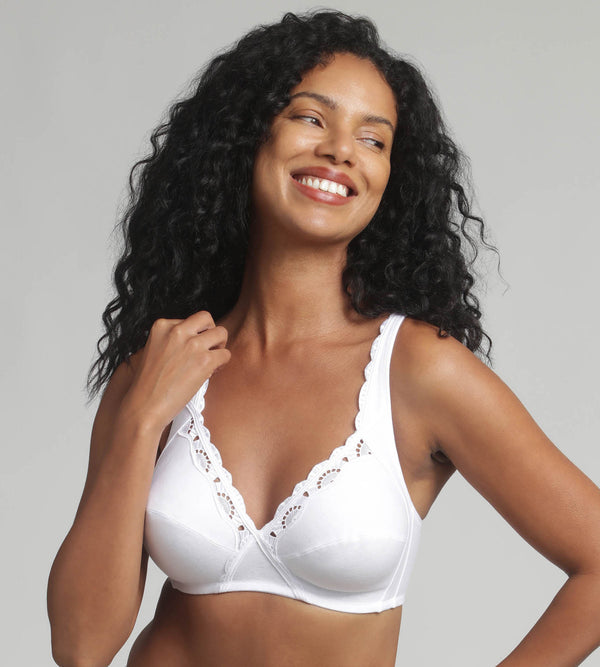 playtex Non-wired bra in white Cotton Support