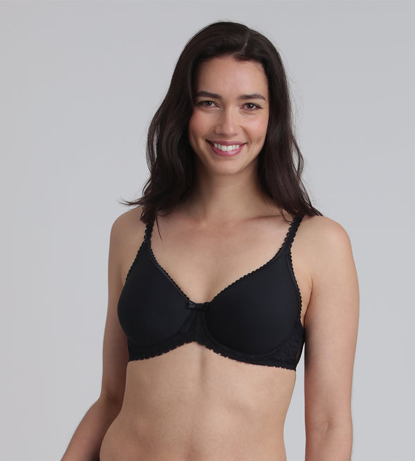 playtex Spacer bra in black Flower Elegance Recycled