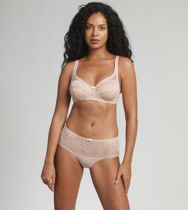 Playtex Underwired Bra In Beige Recycled Classic Lace Support