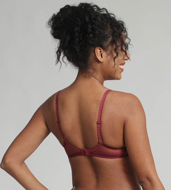 Playtex Underwired Bra In Black Cherry Flower Elegance Recycled