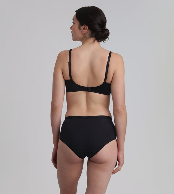 Playtex Underwired Bra In Black Satiny Micro-Support