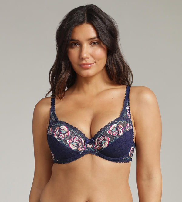 playtex Underwired bra in floral blue Flower Elegance Recycled