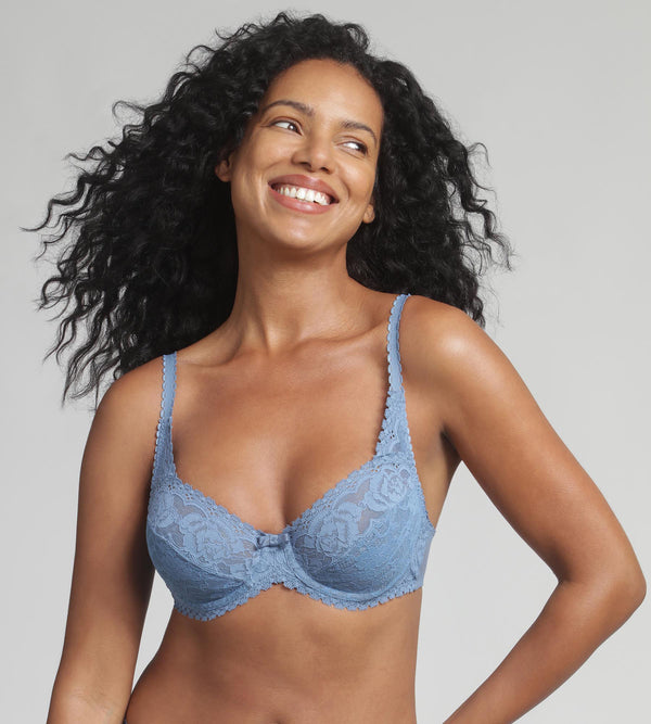 playtex Underwired bra in ocean blue Flower Elegance Recycled