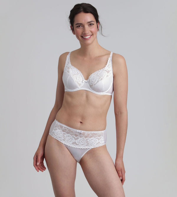 Playtex Underwired Bra In White Flower Elegance Micro Recycled
