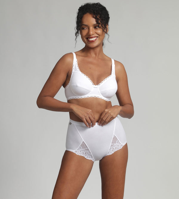 Playtex Underwired Bra In White Recycled Classic Cotton Support
