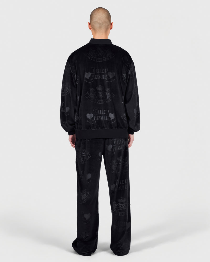 Pleasures CREST VELOUR QUARTER ZIP