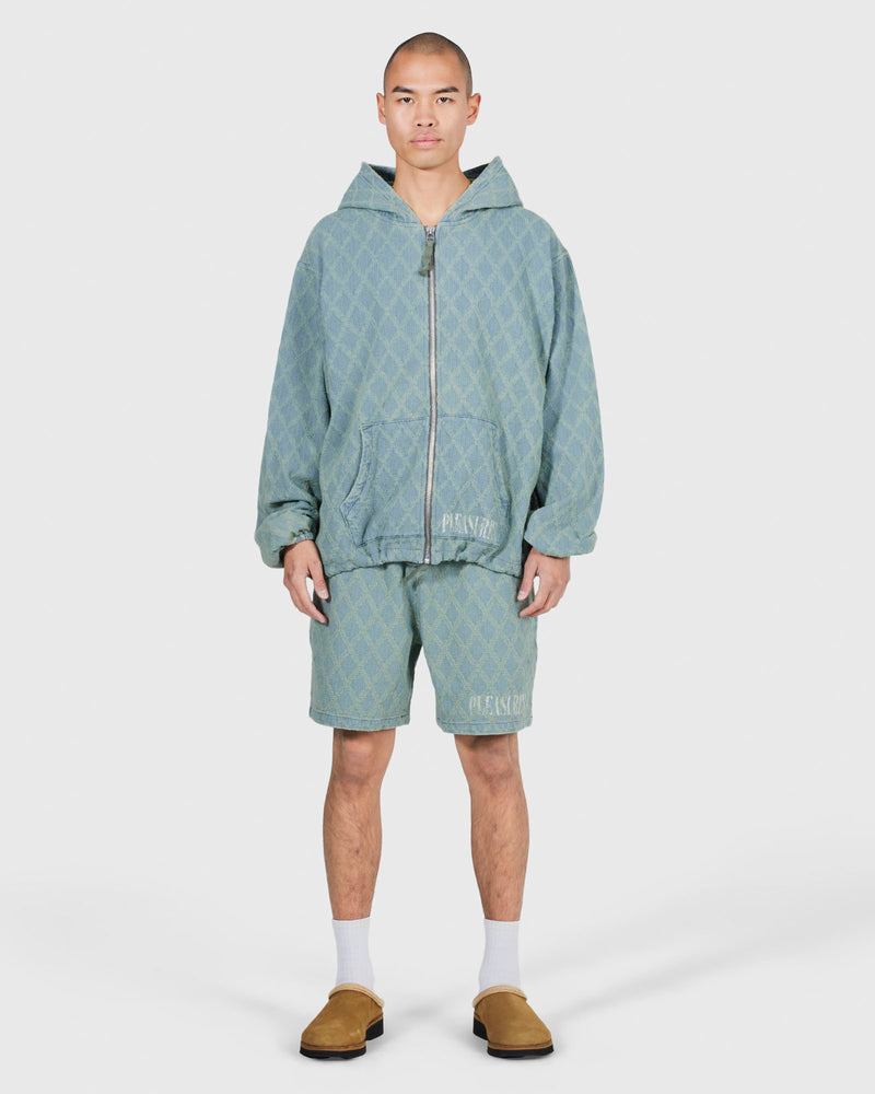 Pleasures DIAMOND JACQUARD ZIP HOODIE