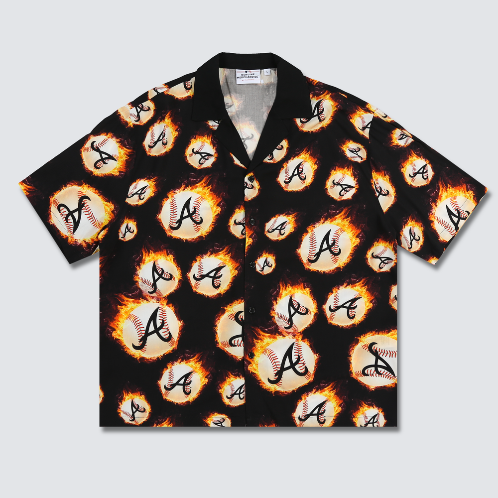 pleasures FIREBALL BUTTON DOWN - BRAVES