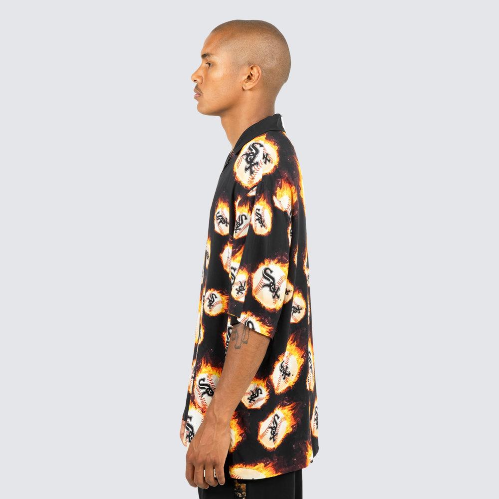 Pleasures FIREBALL BUTTON DOWN - WHITE SOX